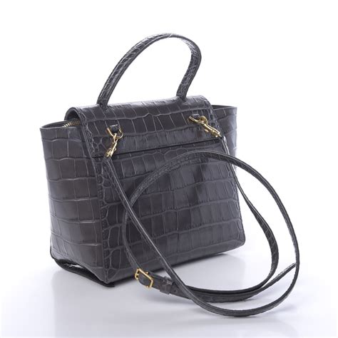 celine belt bag grey felt|celeine crocodile belt bag.